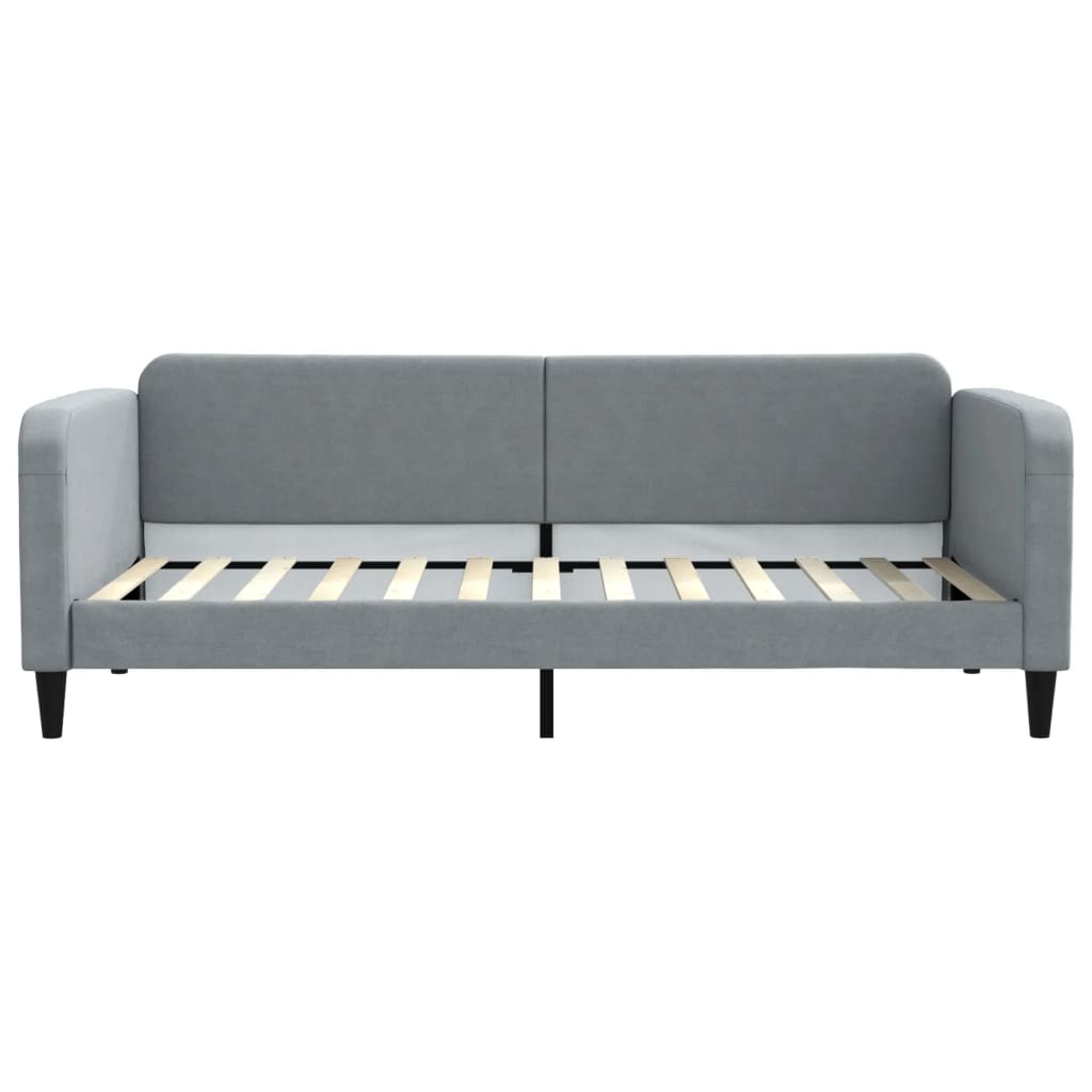 Slaapbank met matras 90x200 cm stof lichtgrijs is nu te koop bij PeponiXL, paradijselijk wonen!