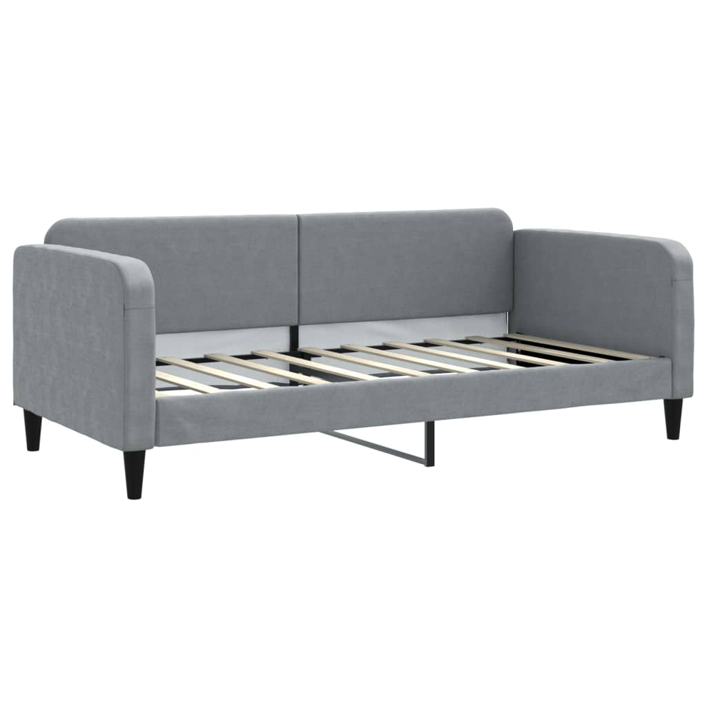 Slaapbank met matras 90x190 cm stof lichtgrijs is nu te koop bij PeponiXL, paradijselijk wonen!