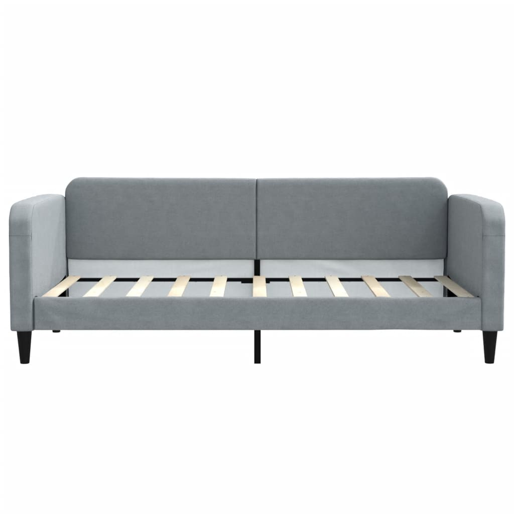 Slaapbank met matras 90x190 cm stof lichtgrijs is nu te koop bij PeponiXL, paradijselijk wonen!