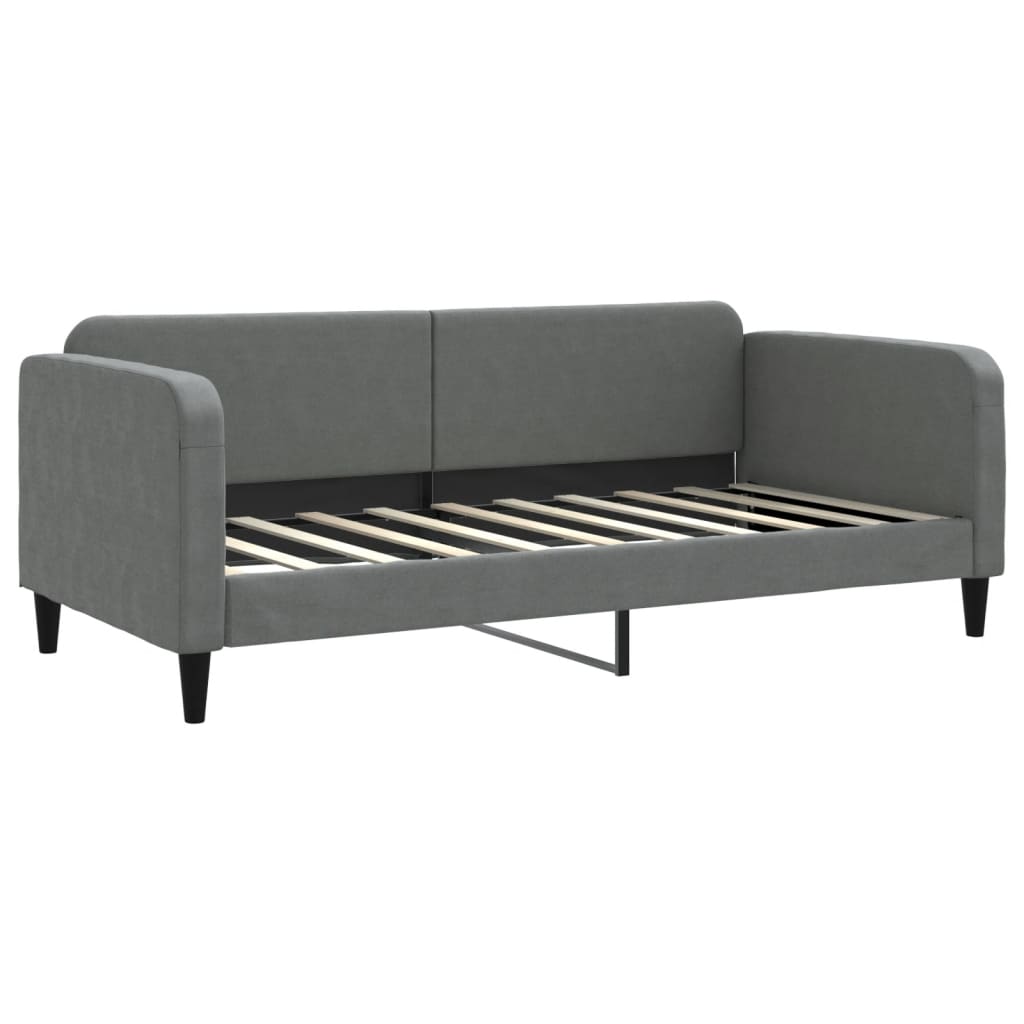 Slaapbank met matras 90x190 cm stof donkergrijs is nu te koop bij PeponiXL, paradijselijk wonen!