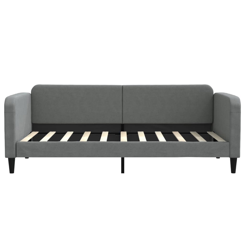Slaapbank met matras 90x190 cm stof donkergrijs is nu te koop bij PeponiXL, paradijselijk wonen!