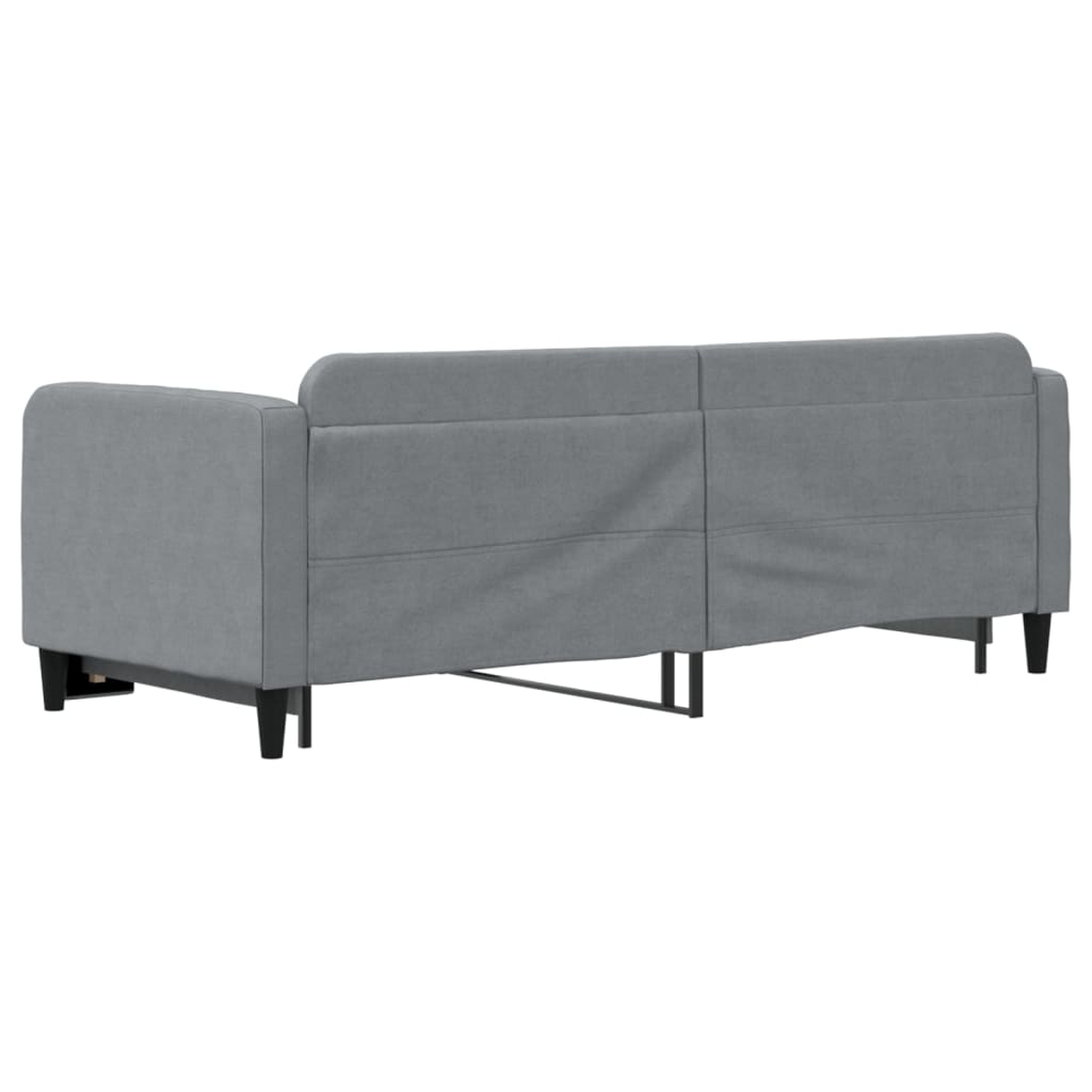 Slaapbank met onderschuifbed 80x200 cm stof lichtgrijs is nu te koop bij PeponiXL, paradijselijk wonen!