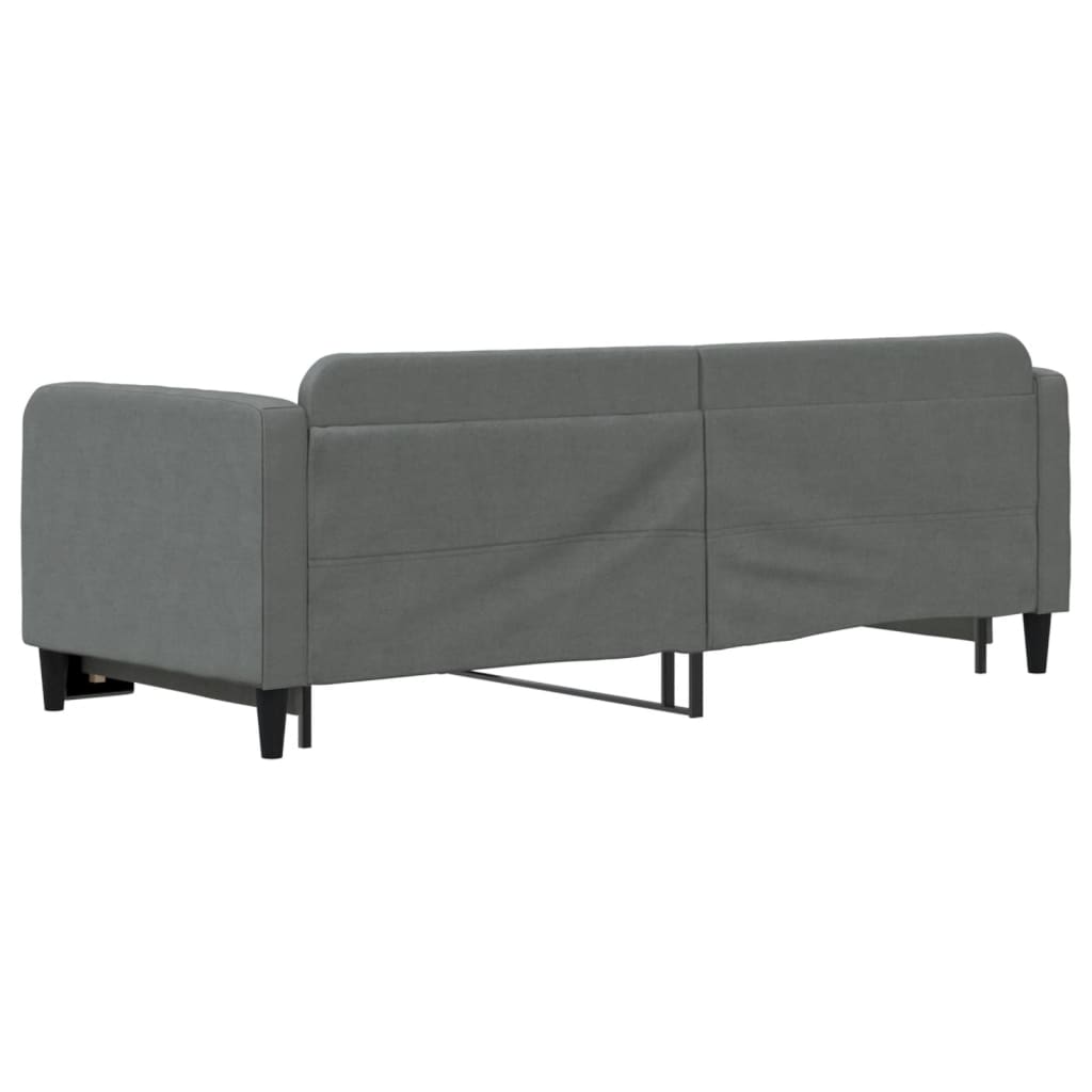 Slaapbank met onderschuifbed 80x200 cm stof donkergrijs is nu te koop bij PeponiXL, paradijselijk wonen!