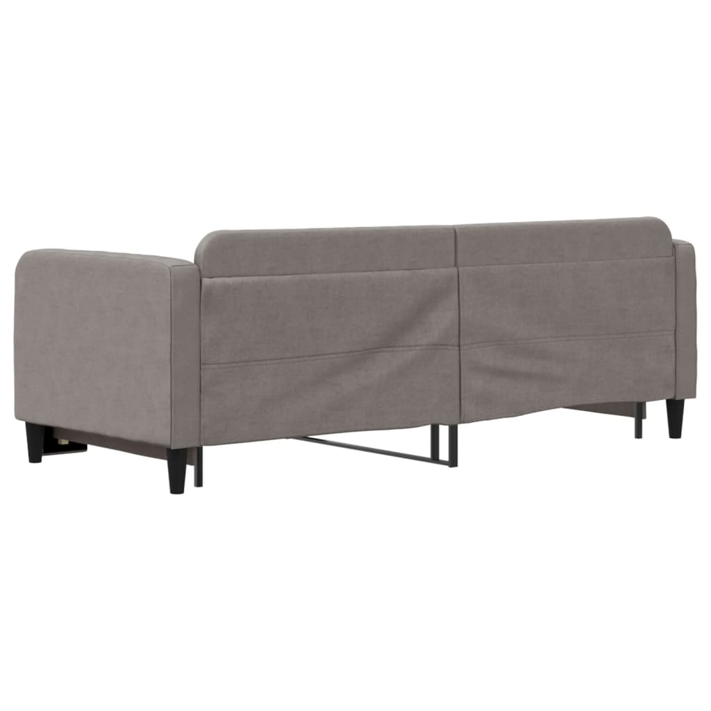 Slaapbank met onderschuifbed 80x200 cm stof taupe is nu te koop bij PeponiXL, paradijselijk wonen!