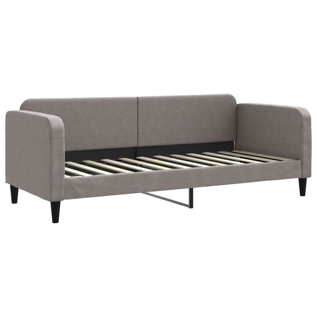 Slaapbank met onderschuifbed 80x200 cm stof taupe is nu te koop bij PeponiXL, paradijselijk wonen!