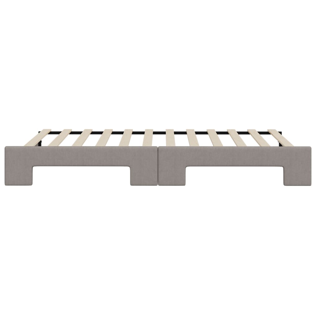 Slaapbank met onderschuifbed 80x200 cm stof taupe is nu te koop bij PeponiXL, paradijselijk wonen!