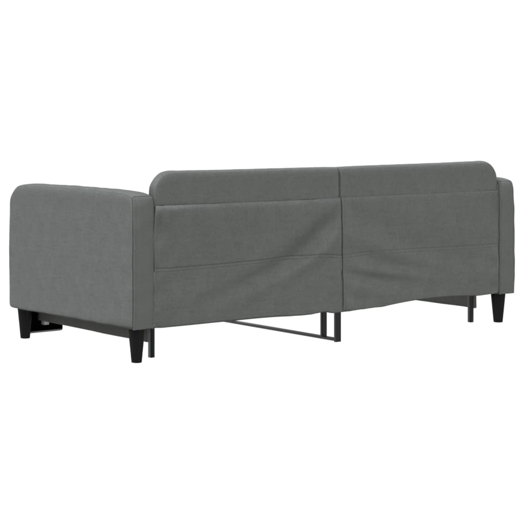Slaapbank met onderschuifbed 90x200 cm stof donkergrijs is nu te koop bij PeponiXL, paradijselijk wonen!