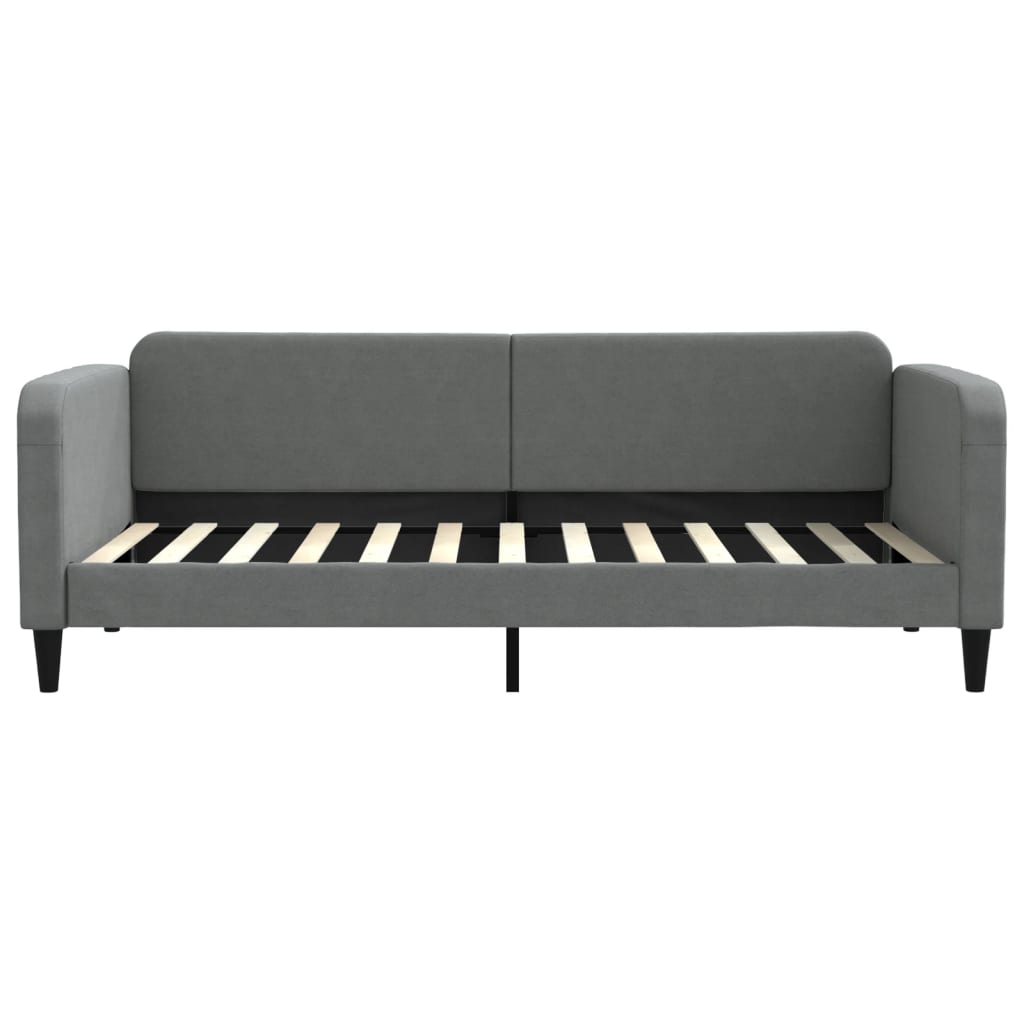 Slaapbank met onderschuifbed 90x200 cm stof donkergrijs is nu te koop bij PeponiXL, paradijselijk wonen!