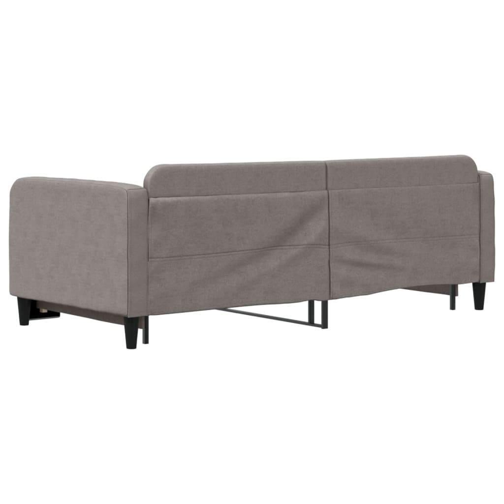 Slaapbank met onderschuifbed 90x200 cm stof taupe is nu te koop bij PeponiXL, paradijselijk wonen!
