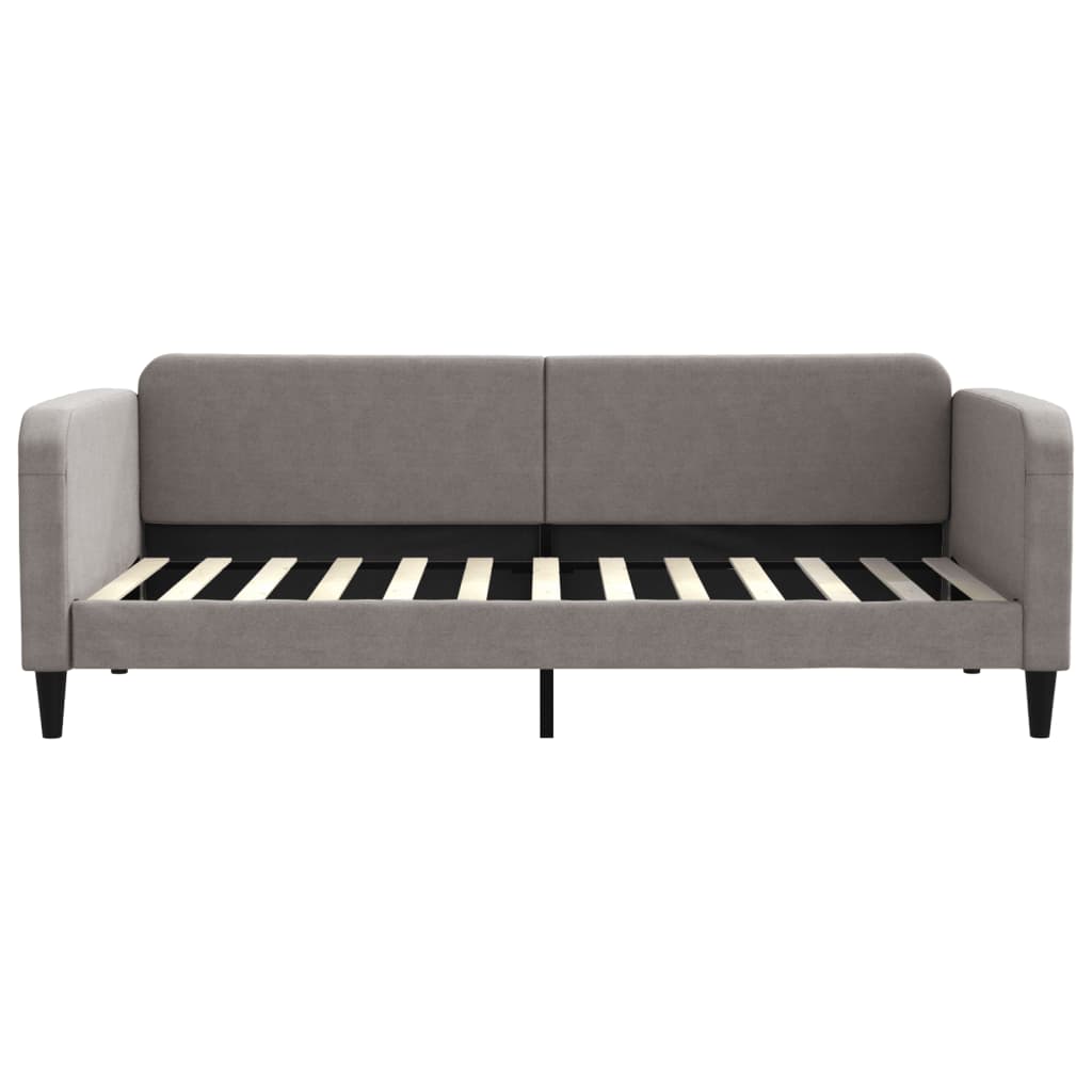 Slaapbank met onderschuifbed 90x200 cm stof taupe is nu te koop bij PeponiXL, paradijselijk wonen!