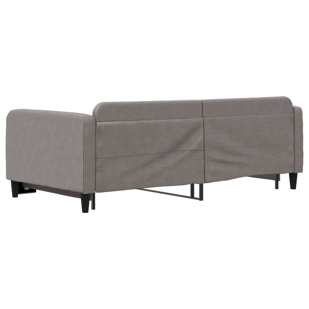 Slaapbank met onderschuifbed 100x200 cm stof taupe is nu te koop bij PeponiXL, paradijselijk wonen!
