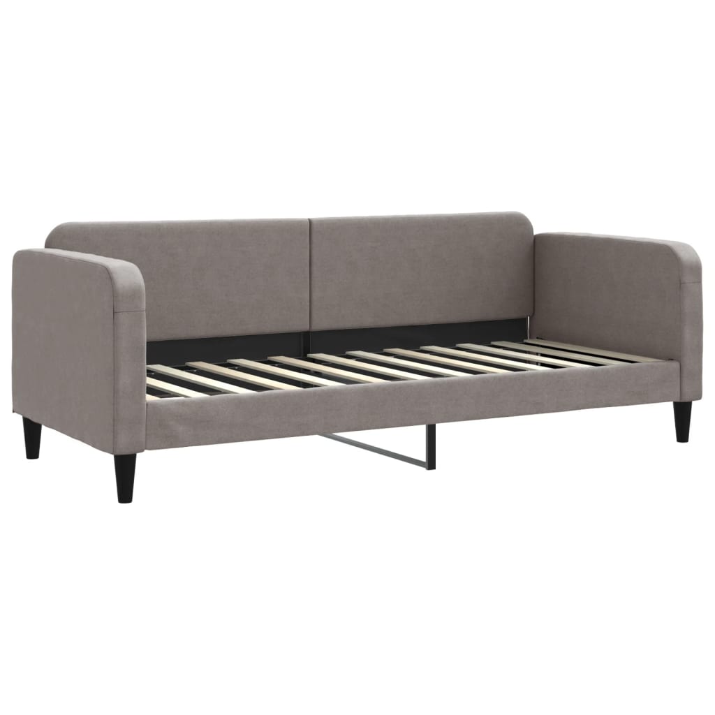 Slaapbank met onderschuifbed en lades 80x200 cm stof taupe is nu te koop bij PeponiXL, paradijselijk wonen!