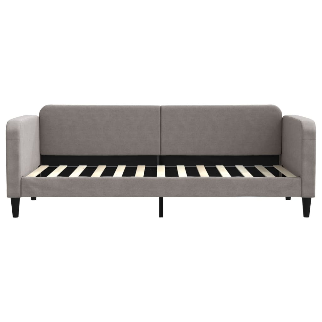 Slaapbank met onderschuifbed en lades 80x200 cm stof taupe is nu te koop bij PeponiXL, paradijselijk wonen!