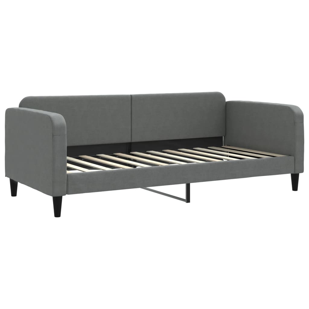 Slaapbank onderschuifbed en lades 90x200 cm stof donkergrijs is nu te koop bij PeponiXL, paradijselijk wonen!