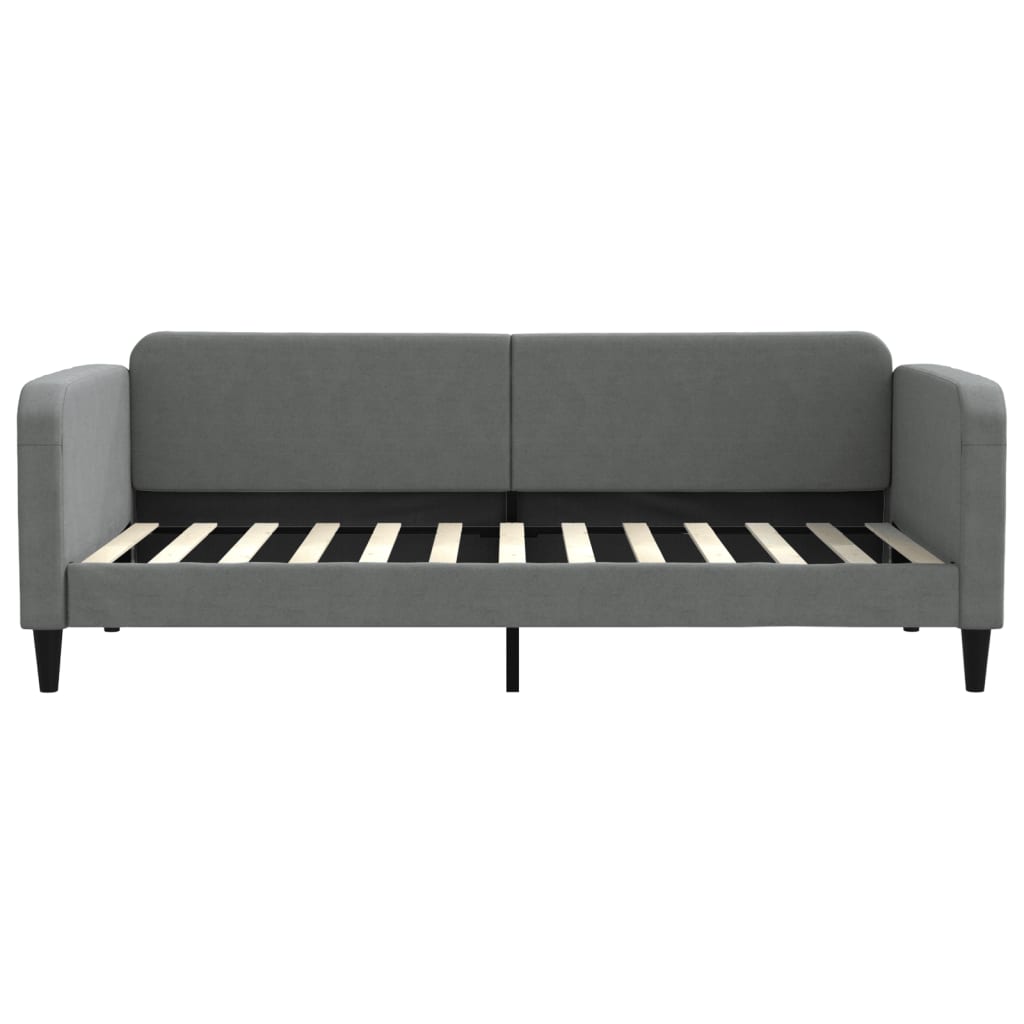 Slaapbank onderschuifbed en lades 90x200 cm stof donkergrijs is nu te koop bij PeponiXL, paradijselijk wonen!