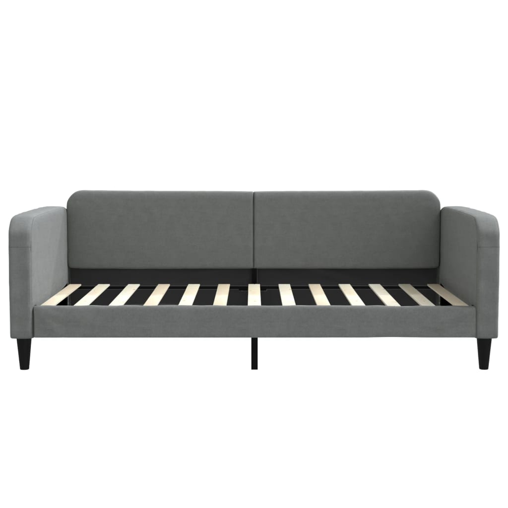 Slaapbank onderschuifbed en lades 100x200 cm stof donkergrijs is nu te koop bij PeponiXL, paradijselijk wonen!