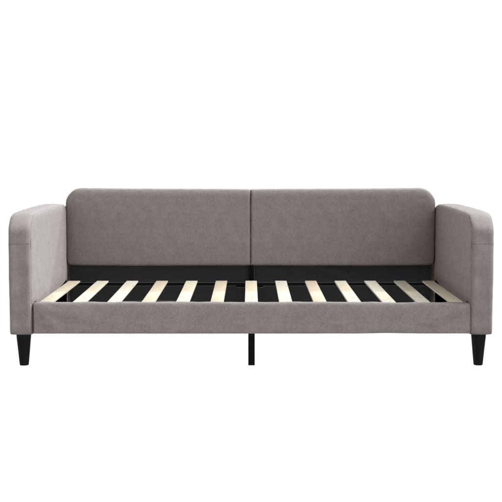 Slaapbank met onderschuifbed en lades 100x200 cm stof taupe is nu te koop bij PeponiXL, paradijselijk wonen!