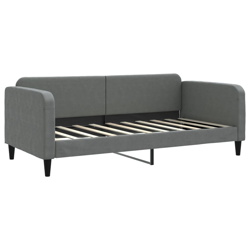 Slaapbank onderschuifbed en lades 90x190 cm stof donkergrijs is nu te koop bij PeponiXL, paradijselijk wonen!