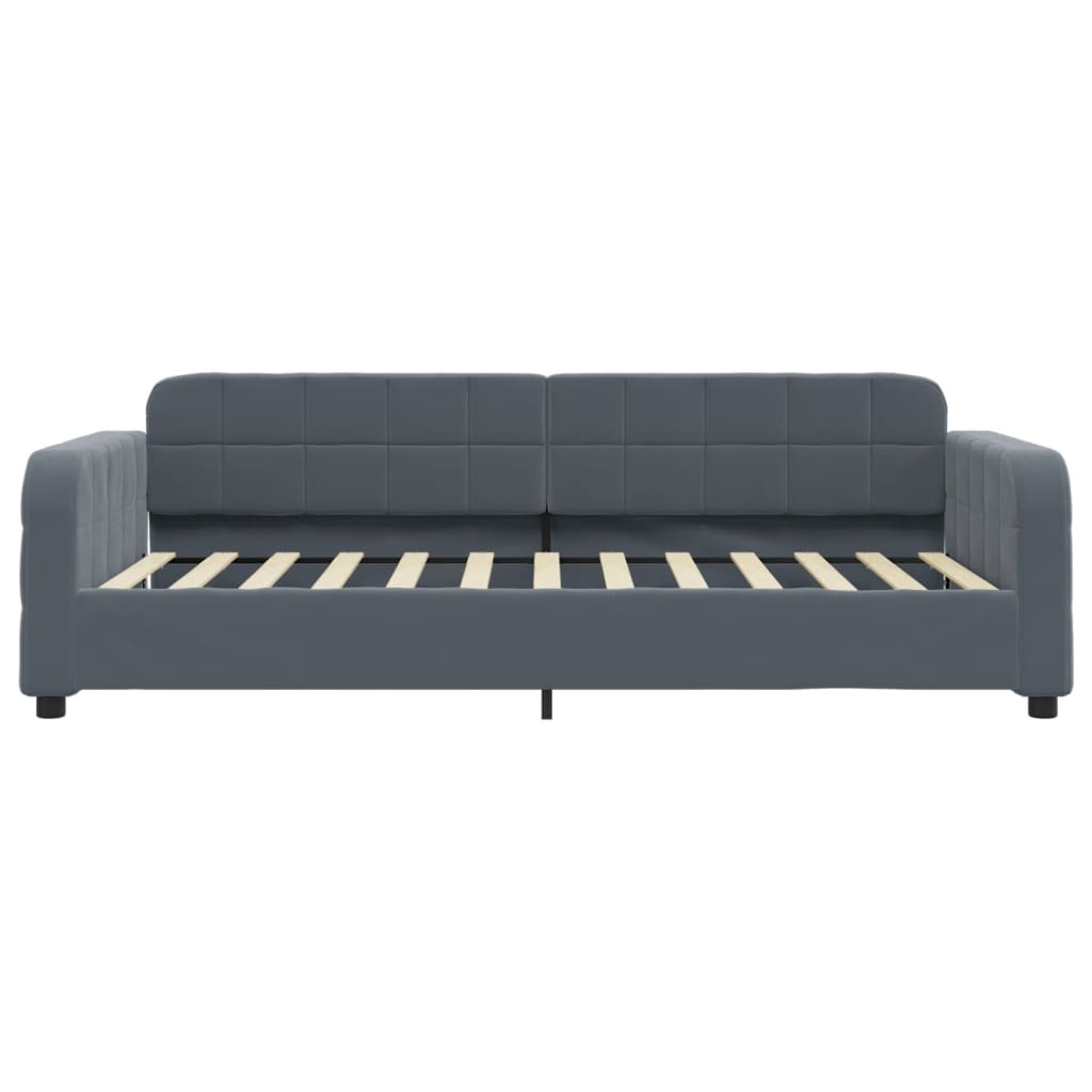 Slaapbank met matras 80x200 cm fluweel donkergrijs is nu te koop bij PeponiXL, paradijselijk wonen!