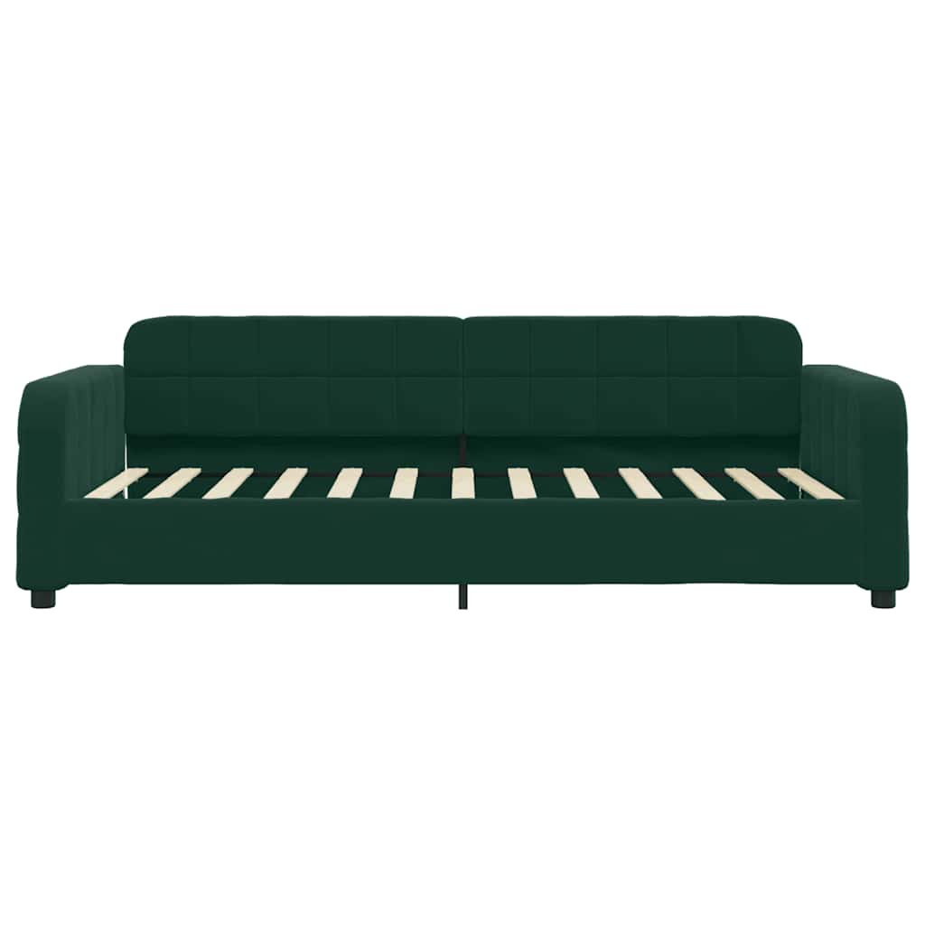 Slaapbank met matras 80x200 cm fluweel donkergroen is nu te koop bij PeponiXL, paradijselijk wonen!