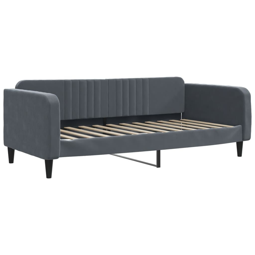 Slaapbank met matras 100x200 cm fluweel donkergroen is nu te koop bij PeponiXL, paradijselijk wonen!