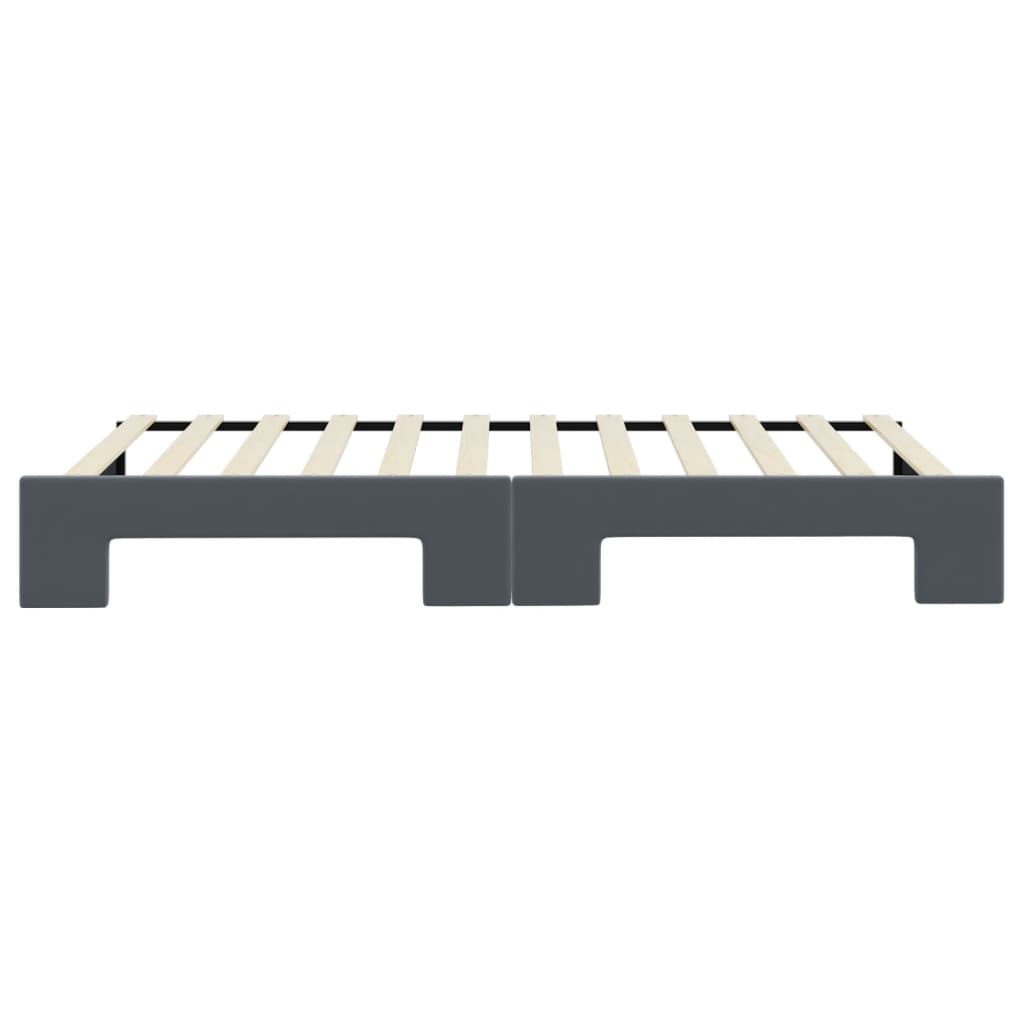 Slaapbank met onderschuifbed 100x200 cm fluweel donkergrijs is nu te koop bij PeponiXL, paradijselijk wonen!