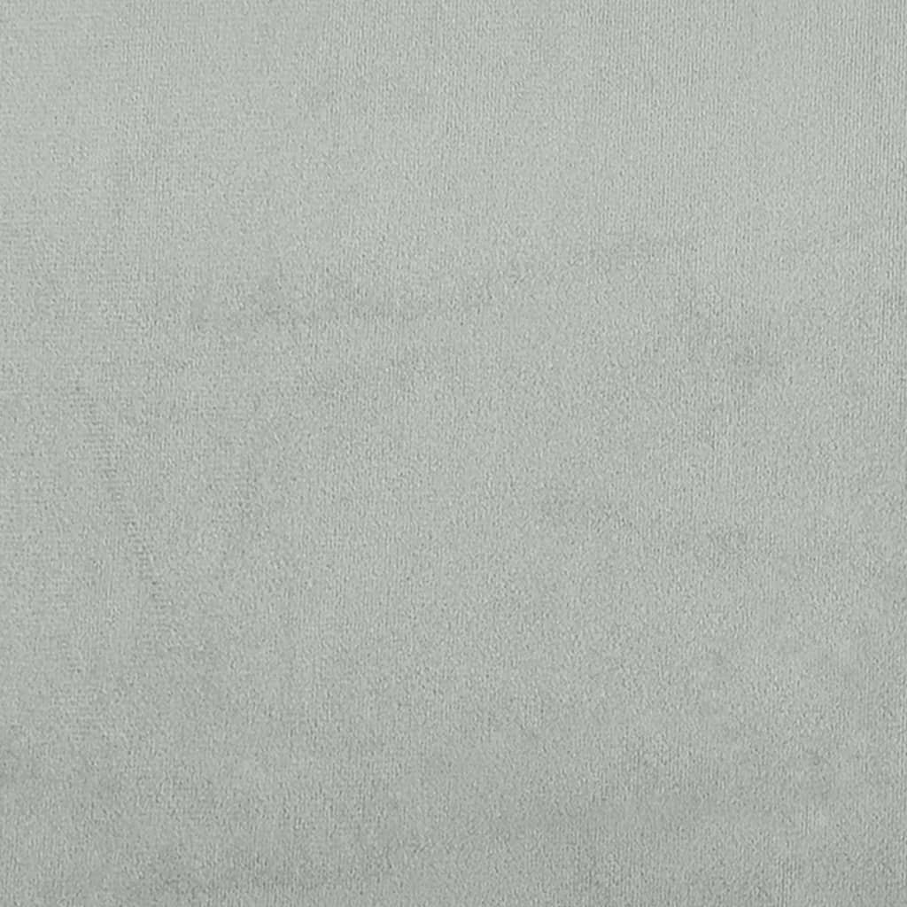 Slaapbank met onderschuifbed 100x190 cm fluweel lichtgrijs is nu te koop bij PeponiXL, paradijselijk wonen!