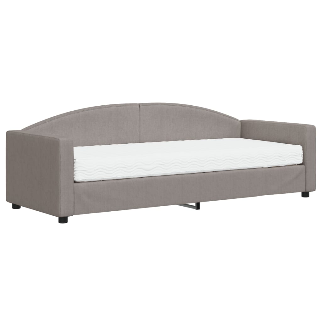 Slaapbank met matras 80x200 cm stof taupe is nu te koop bij PeponiXL, paradijselijk wonen!
