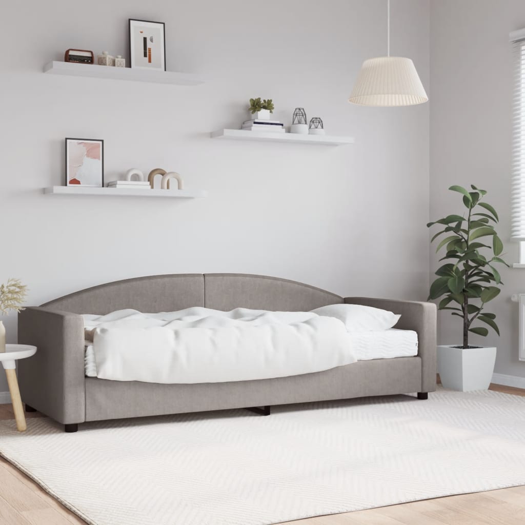 Slaapbank met matras 80x200 cm stof taupe is nu te koop bij PeponiXL, paradijselijk wonen!