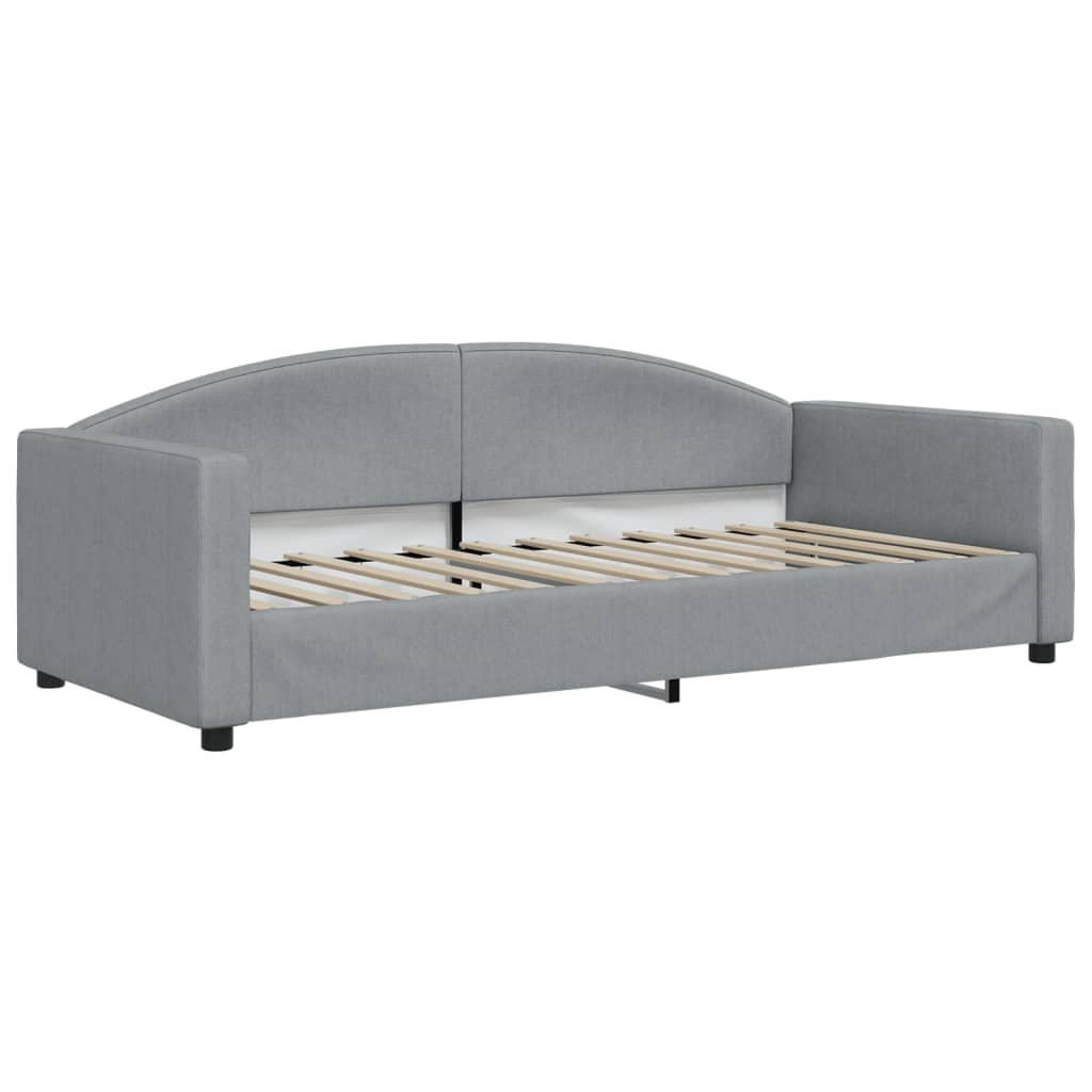 Slaapbank met matras 90x200 cm stof lichtgrijs is nu te koop bij PeponiXL, paradijselijk wonen!
