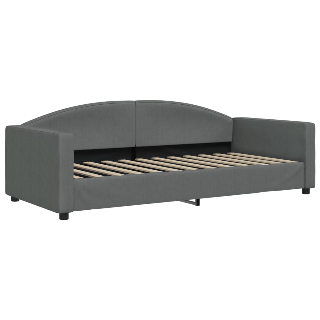 Slaapbank met matras 90x200 cm stof donkergrijs is nu te koop bij PeponiXL, paradijselijk wonen!