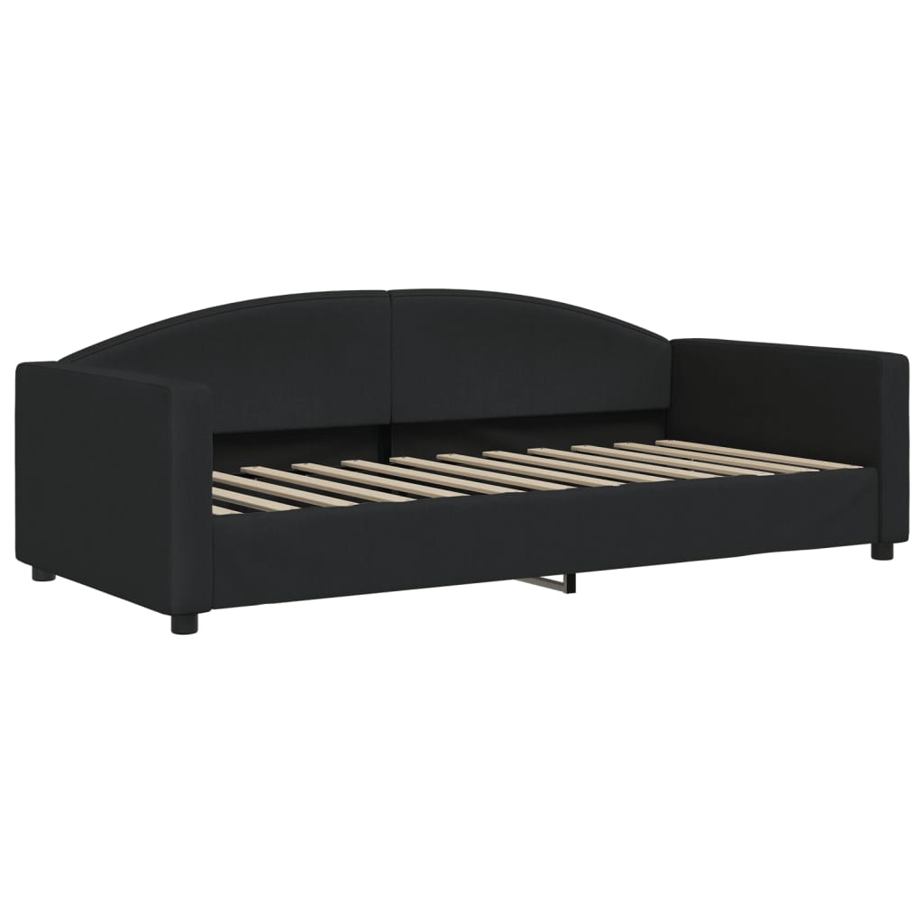 Slaapbank met matras 90x200 cm stof zwart is nu te koop bij PeponiXL, paradijselijk wonen!