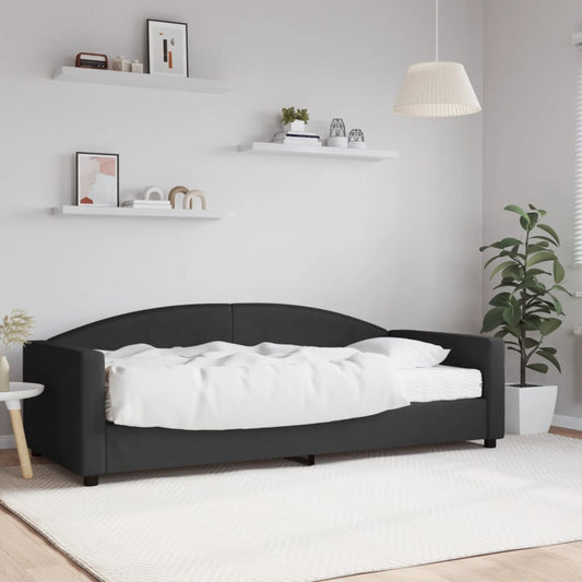 Slaapbank met matras 90x200 cm stof zwart is nu te koop bij PeponiXL, paradijselijk wonen!