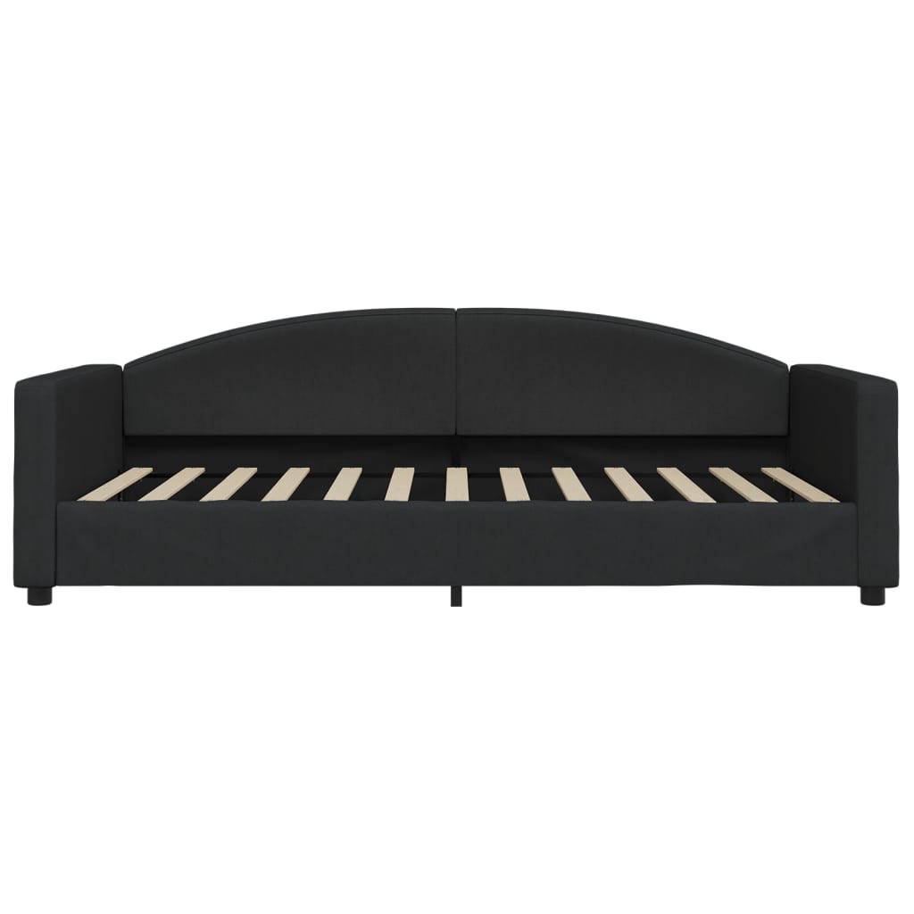 Slaapbank met matras 100x200 cm stof zwart is nu te koop bij PeponiXL, paradijselijk wonen!