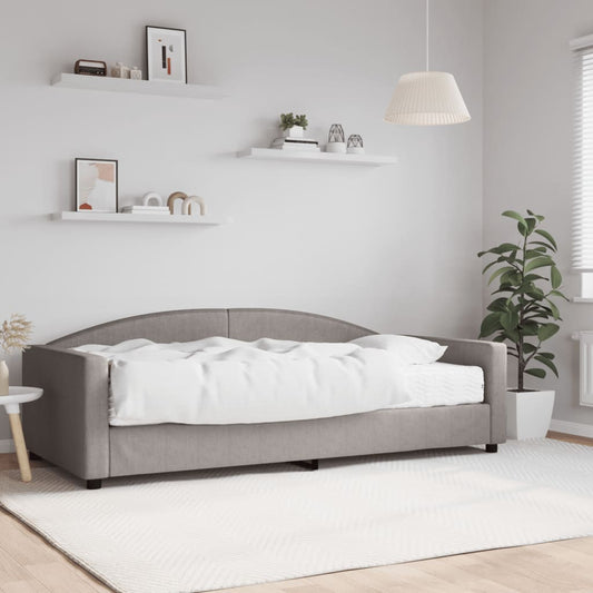 Slaapbank met matras 100x200 cm stof taupe is nu te koop bij PeponiXL, paradijselijk wonen!