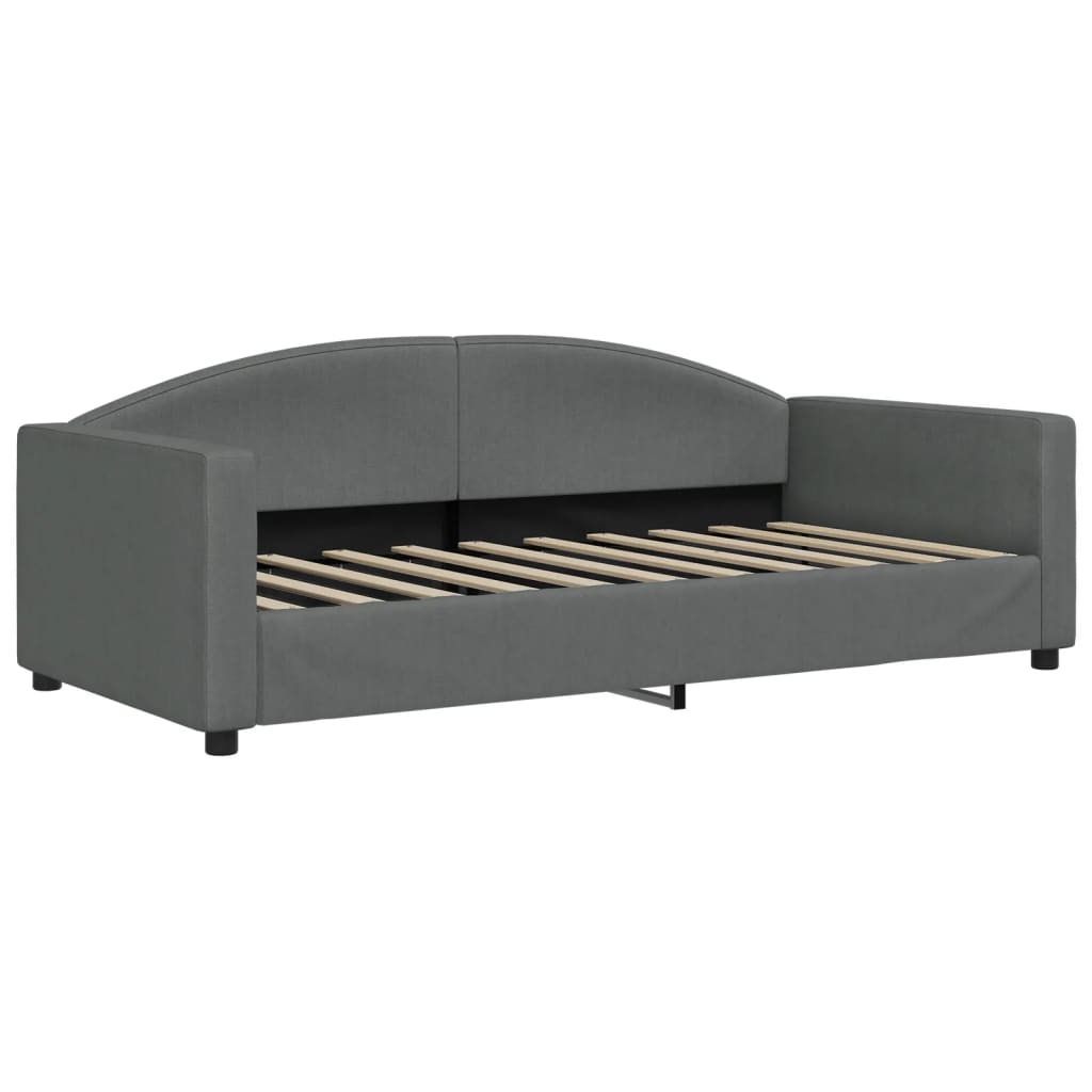 Slaapbank met matras 90x190 cm stof donkergrijs is nu te koop bij PeponiXL, paradijselijk wonen!