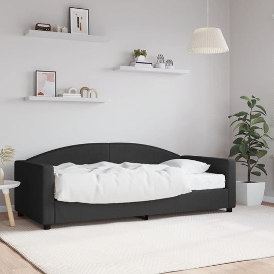 Slaapbank met matras 90x190 cm stof zwart is nu te koop bij PeponiXL, paradijselijk wonen!