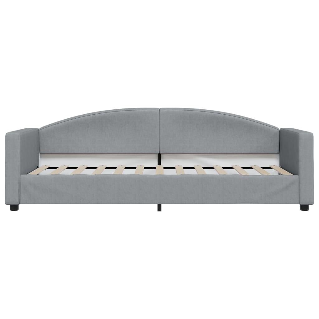 Slaapbank met onderschuifbed 80x200 cm stof lichtgrijs is nu te koop bij PeponiXL, paradijselijk wonen!