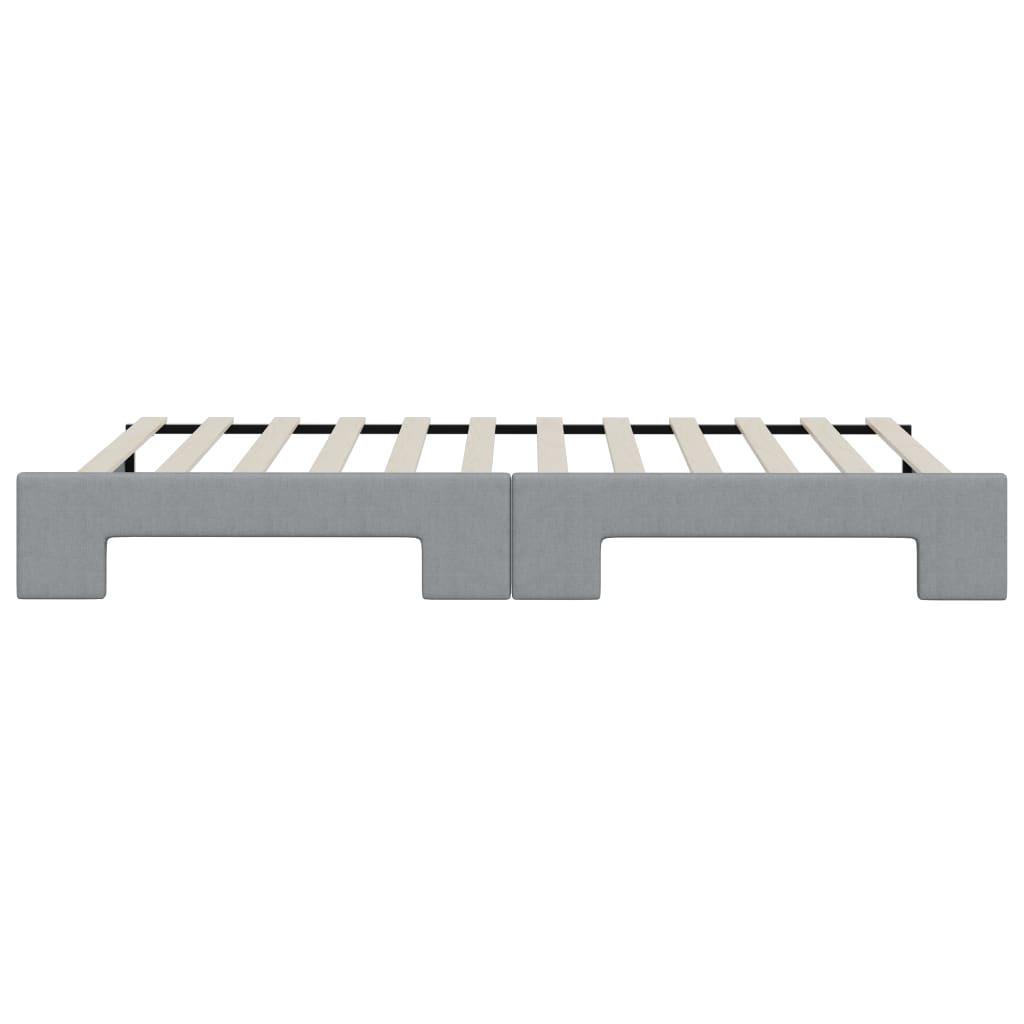 Slaapbank met onderschuifbed 90x200 cm stof lichtgrijs is nu te koop bij PeponiXL, paradijselijk wonen!