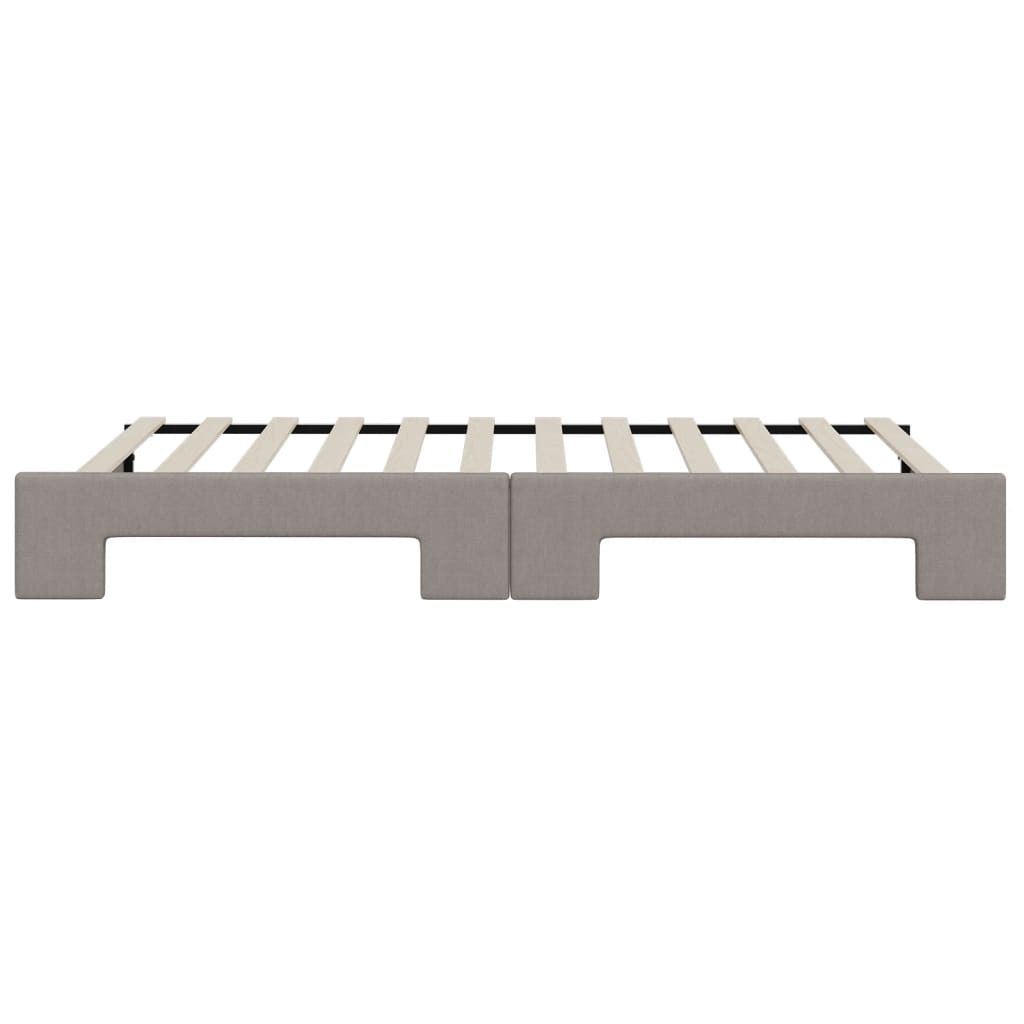 Slaapbank met onderschuifbed 90x200 cm stof taupe is nu te koop bij PeponiXL, paradijselijk wonen!