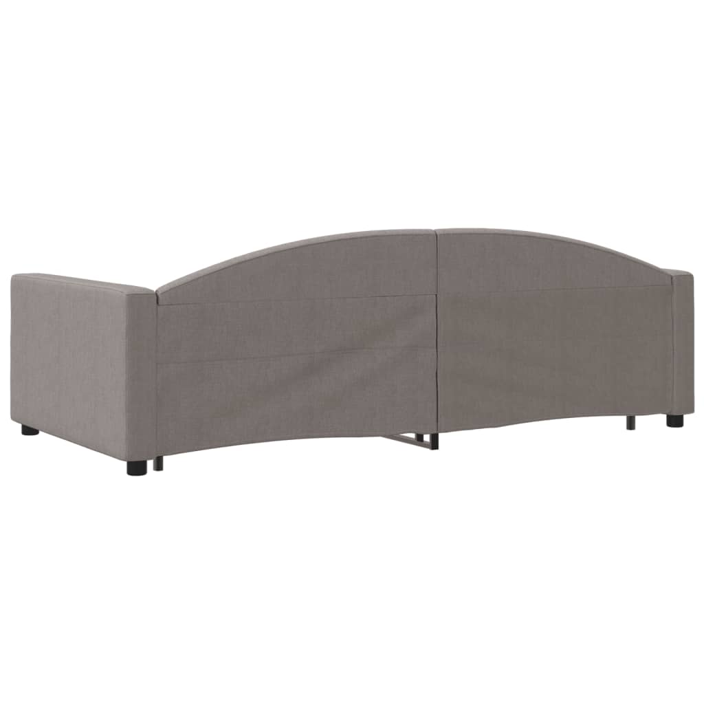 Slaapbank met onderschuifbed 100x200 cm stof taupe is nu te koop bij PeponiXL, paradijselijk wonen!