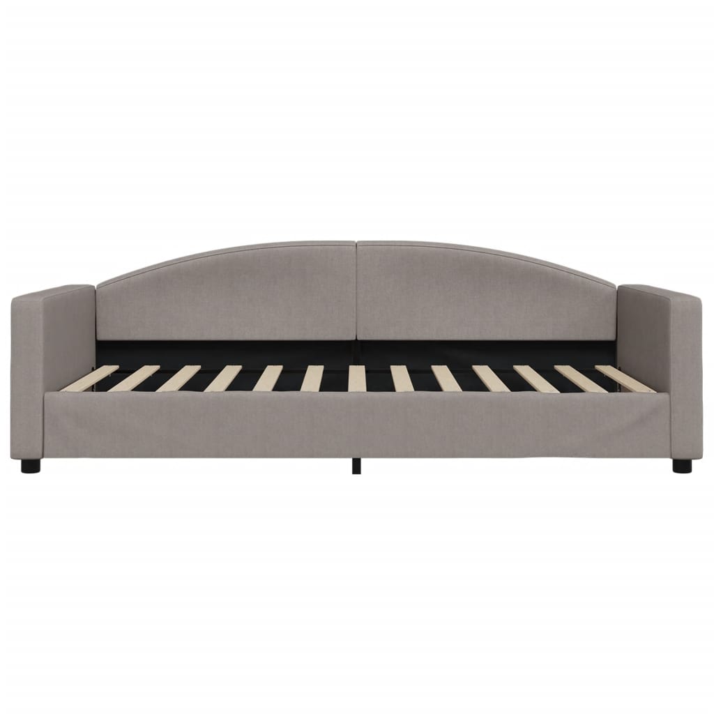 Slaapbank met onderschuifbed 100x200 cm stof taupe is nu te koop bij PeponiXL, paradijselijk wonen!