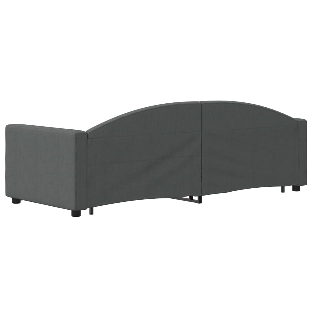 Slaapbank onderschuifbed en lades 80x200 cm stof donkergrijs is nu te koop bij PeponiXL, paradijselijk wonen!
