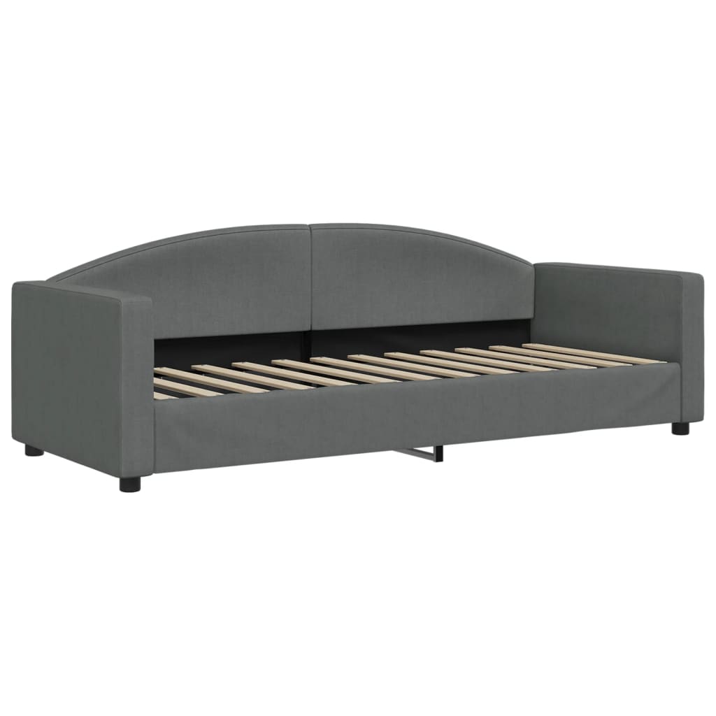 Slaapbank onderschuifbed en lades 80x200 cm stof donkergrijs is nu te koop bij PeponiXL, paradijselijk wonen!
