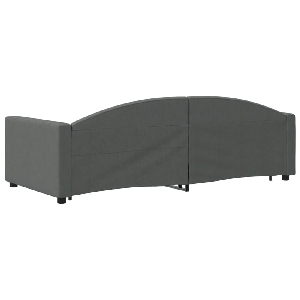 Slaapbank onderschuifbed en lades 90x200 cm stof donkergrijs is nu te koop bij PeponiXL, paradijselijk wonen!