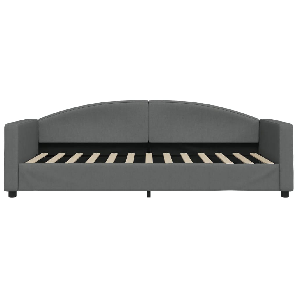 Slaapbank onderschuifbed en lades 90x200 cm stof donkergrijs is nu te koop bij PeponiXL, paradijselijk wonen!