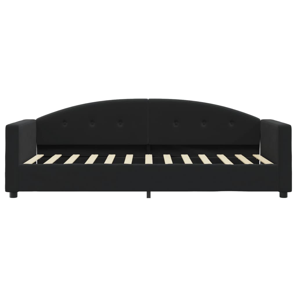 Slaapbank met matras 80x200 cm fluweel zwart is nu te koop bij PeponiXL, paradijselijk wonen!