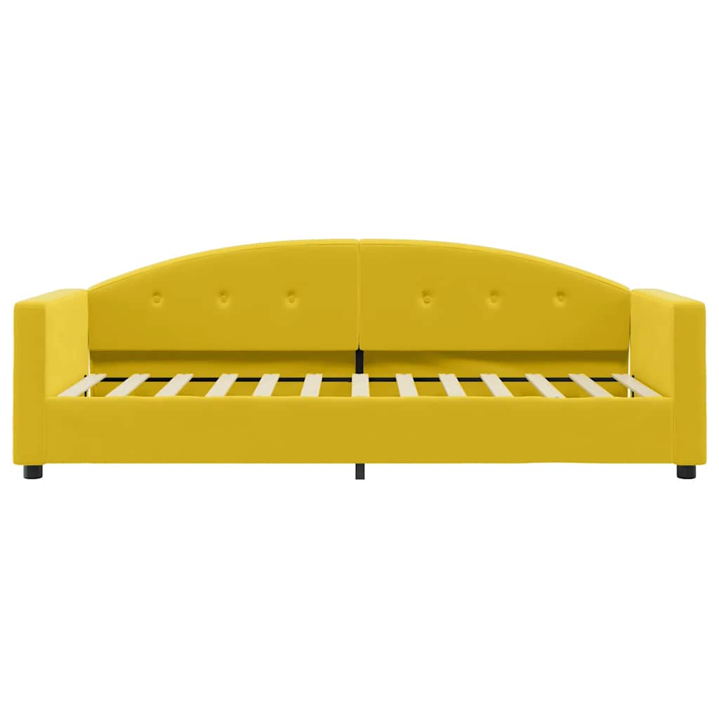 Slaapbank met matras 80x200 cm fluweel geel is nu te koop bij PeponiXL, paradijselijk wonen!