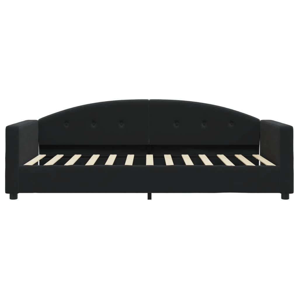 Slaapbank met matras 90x200 cm fluweel zwart is nu te koop bij PeponiXL, paradijselijk wonen!