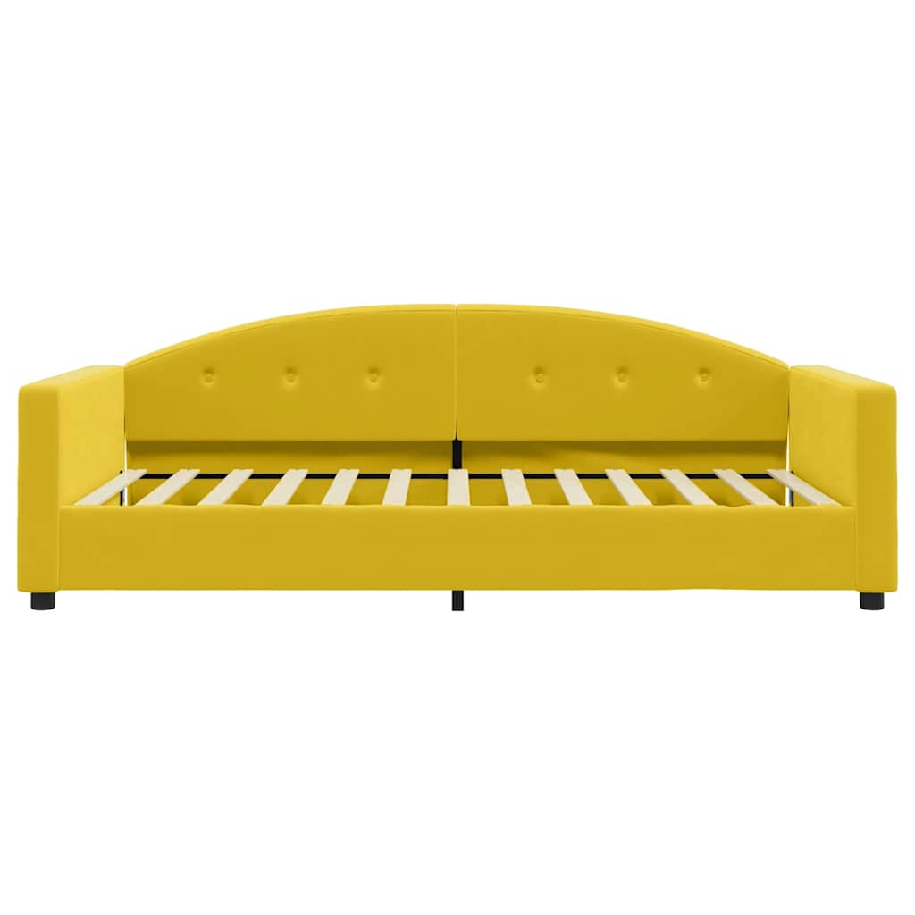 Slaapbank met matras 100x200 cm fluweel geel is nu te koop bij PeponiXL, paradijselijk wonen!